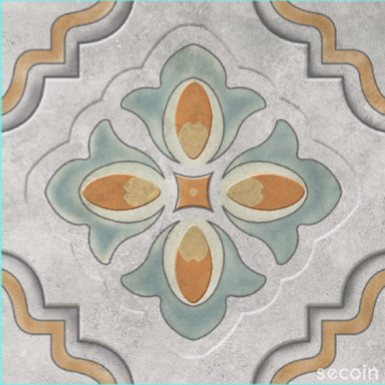 ENCAUSTIC POTTERY TILE GP 2584